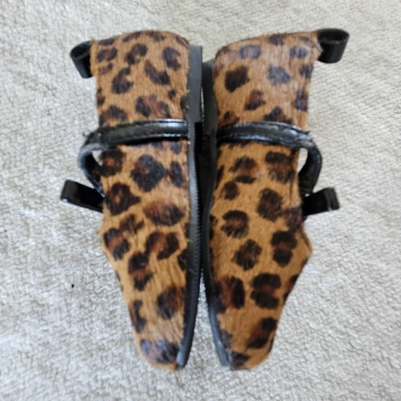 Baby GAP Cheetah Print Toddler Dress Shoes Ballet Flats Size 4 NWOT - Picture 10 of 12